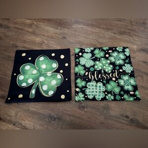 Green Shamrock Pillow Covers